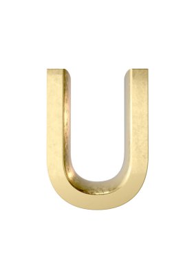 Metal alfabe. 3D render