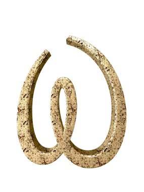 Metal alfabe. 3D render