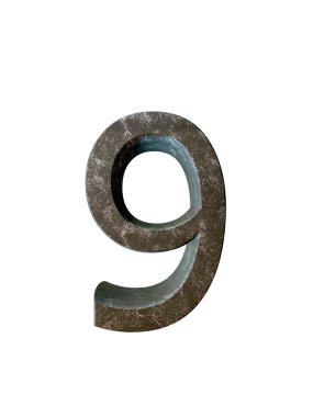 Metal alfabe. 3D render