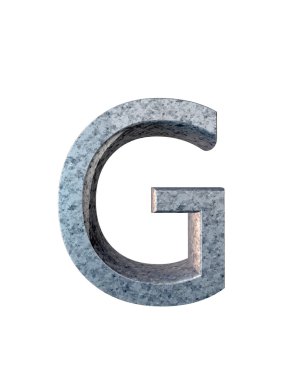 Metal alfabe. 3D render