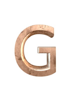 Metal alfabe. 3D render