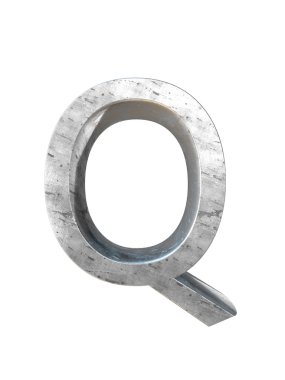 Metal alfabe. 3D render