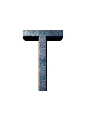 Metal alfabe. 3D render