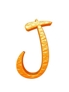 Metal alfabe. 3D render