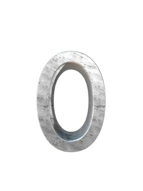 Metal alfabe. 3D render