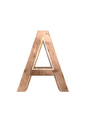 Metal alfabe. 3D render