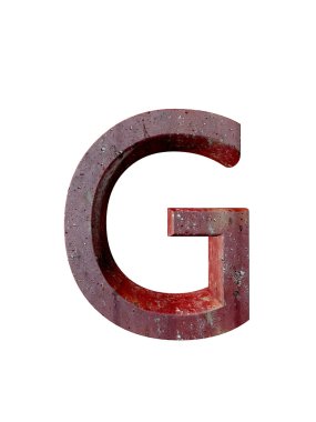 Metal alfabe. 3D render