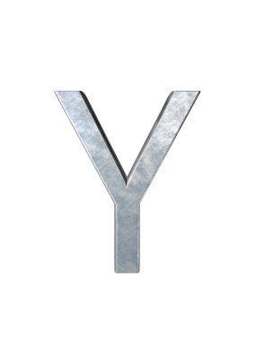 Metal alfabe. 3D render