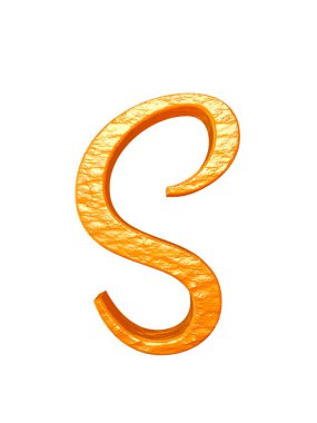 Metal alfabe. 3D render