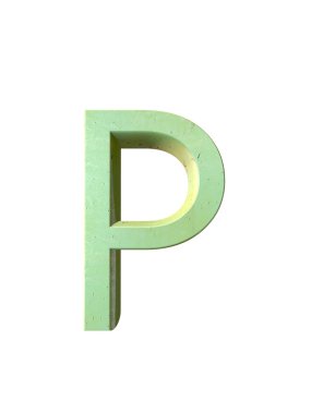 Metal alfabe. 3D render