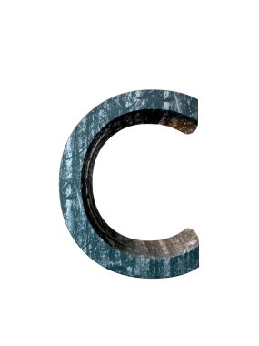 Metal alfabe. 3D render