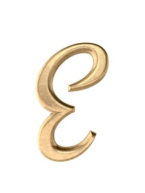 Metal alfabe. 3D render