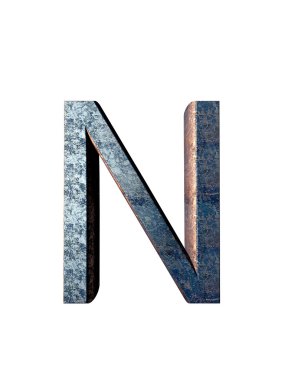 Metal alfabe. 3D render