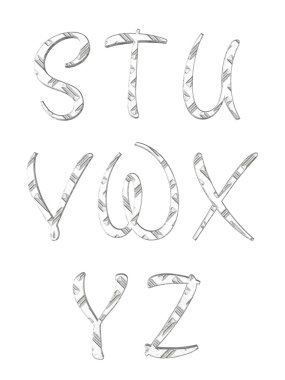 Metal alfabe. 3D render