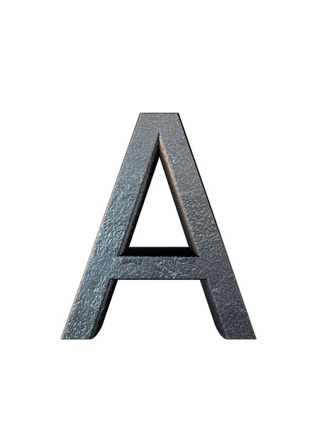 Metall alfabetet. 3D-rendering — Stockfoto