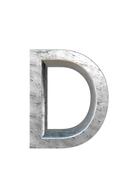 Metalen alfabet. 3D-rendering — Stockfoto