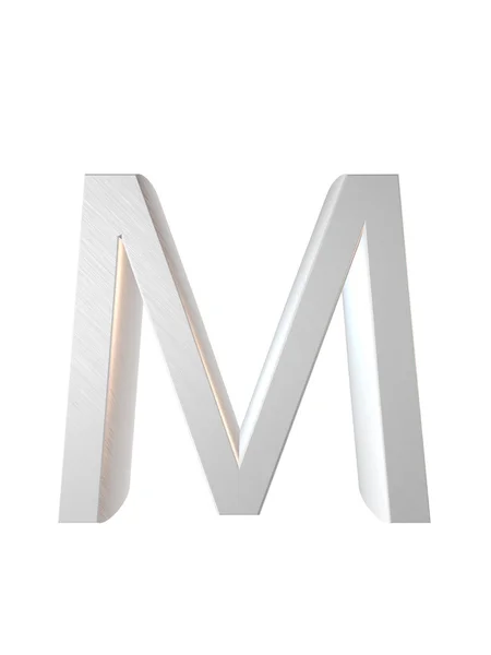 Metallbuchstaben. 3D-Darstellung — Stockfoto