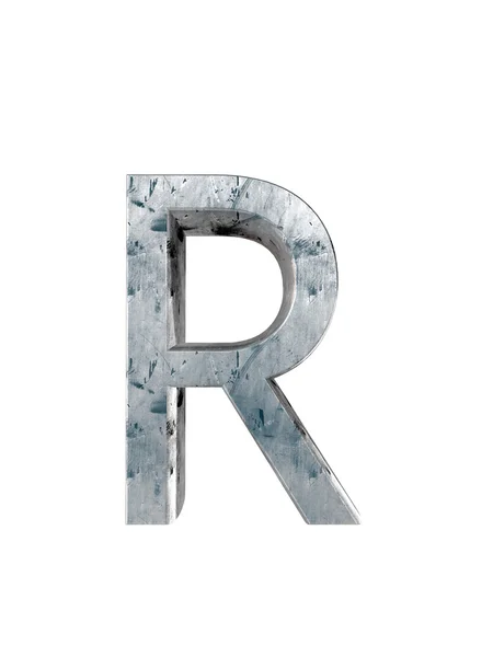 Metal alphabet. 3D rendering — Stock Photo, Image