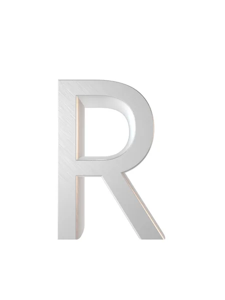 Metallbuchstaben. 3D-Darstellung — Stockfoto