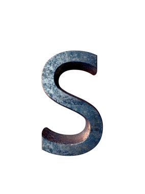 Metal alfabe. 3D render