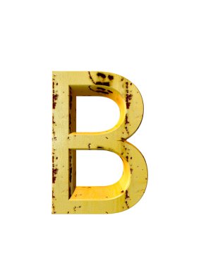 Metal alfabe. 3D render