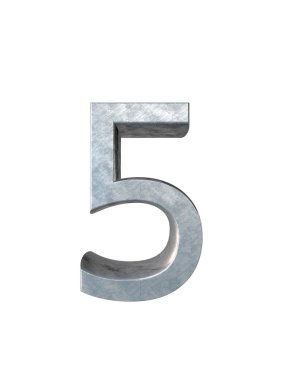 Metal alfabe. 3D render