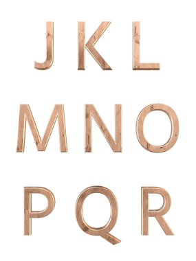 Metal alfabe. 3D render