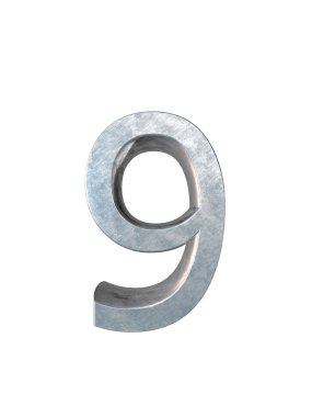 Metal alfabe. 3D render