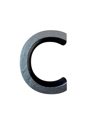 Metal alfabe. 3D render