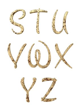 Metal alfabe. 3D render