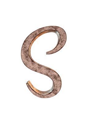 Metal alfabe. 3D render