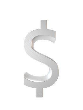 Metal alfabe. 3D render