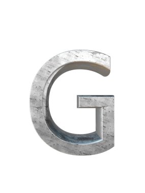 Metal alfabe. 3D render