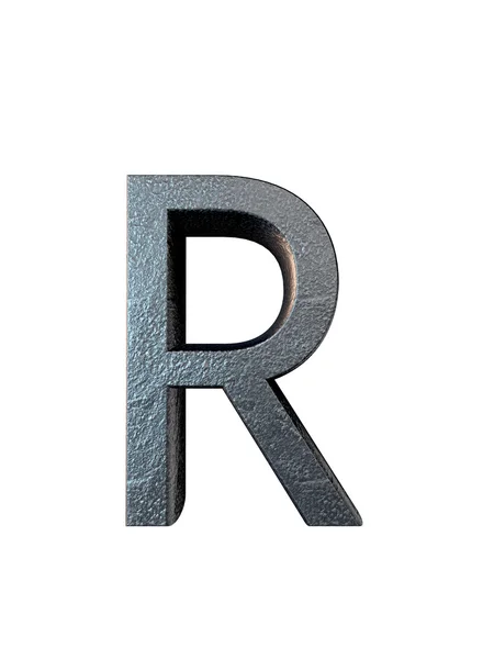 Alfabeto metálico. Renderizado 3D — Foto de Stock
