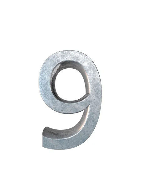 Alfabet logam. Perender 3D — Stok Foto