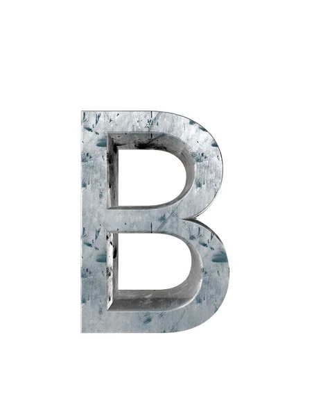 Metal alphabet. 3D rendering — Stock Photo, Image