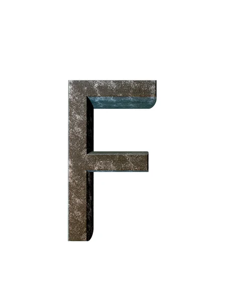 金属のアルファベット。3 d レンダリング — ストック写真