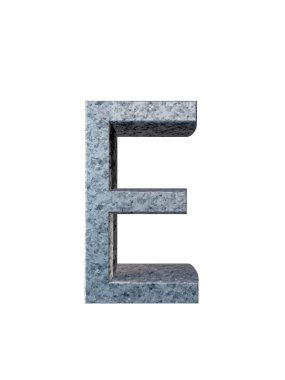 Metal alfabe. 3D render