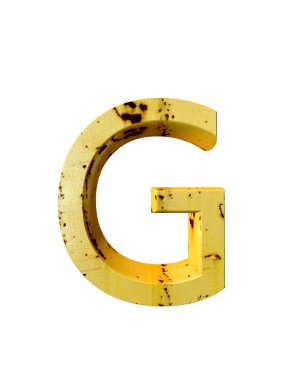 Metal alfabe. 3D render