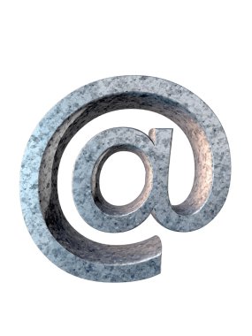 Metal alfabe. 3D render