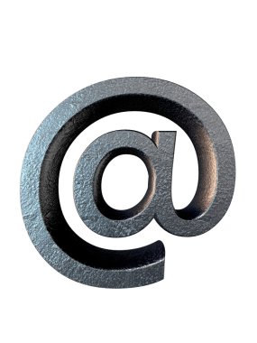 Metal alfabe. 3D render