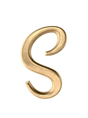 Metal alfabe. 3D render