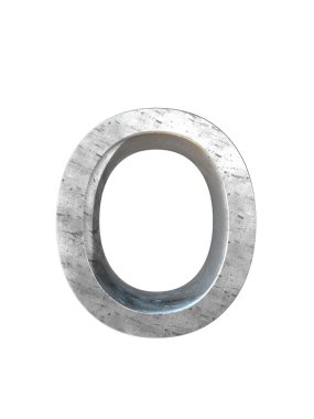 Metal alfabe. 3D render