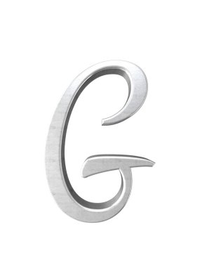 Metal alfabe. 3D render