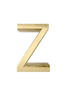 Metal alfabe. 3D render