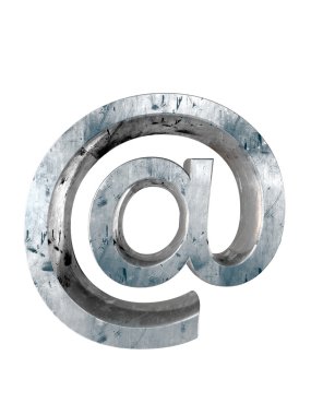 Metal alfabe. 3D render