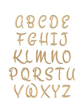 Metal alfabe. 3D render