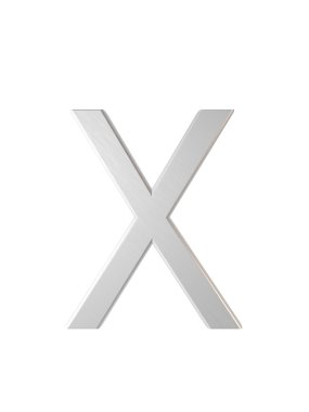 Metal alfabe. 3D render