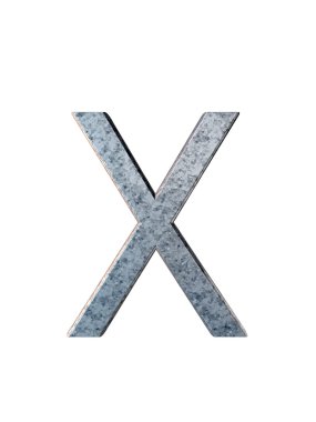 Metal alfabe. 3D render