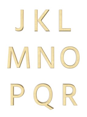 Metal alfabe. 3D render